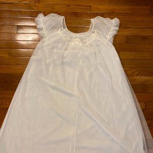 Vintage Babydoll White Lace Lingerie Nightdress Gossard Artemis 1970s